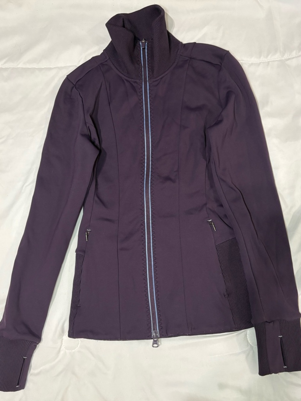 Athleta Plum Zip-Front Bomber Jacket